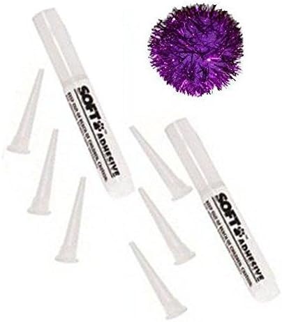 Soft Claws 2 Adhesive Glues &amp; 6 Applicator Tips for Nail Caps and 1 Sparkle Ball Cat Toy