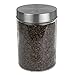 Home Basics 4 Piece Round Glass Canisters with Stainless Steel Airtight Screw On Lid Food Storage and More