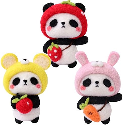 羊毛フェルト ニードル キット 3点セット かわいい 羊毛フェルトキット フェルト羊毛 ニードルを含み 初心者に最適
