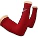 CompressionZ Sports Compression Arm Sleeves for Men & Women | Basketball Volleyball Baseball Football Golf UV Protection & Elbow Pain Relief Maroon: 2 Pack, Medium