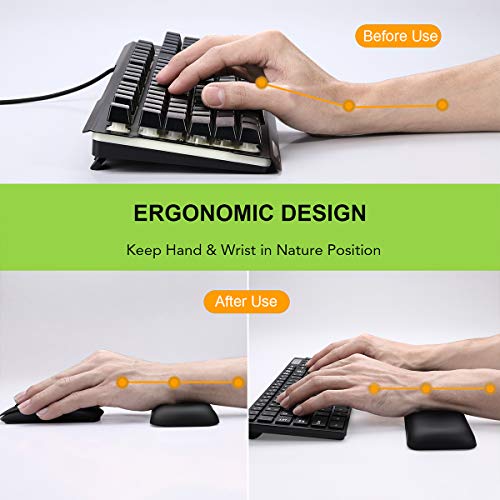 Aelfox LeatherGel Keyboard Wrist Rest and Mouse Wrist Rest Set