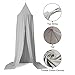 Jeteven Cotton Bed Canopy Bed Tent for Girls Bed, Play Tent Reading Nook Round Cotton Dome Curtains for Baby Kids Games House-Grey
