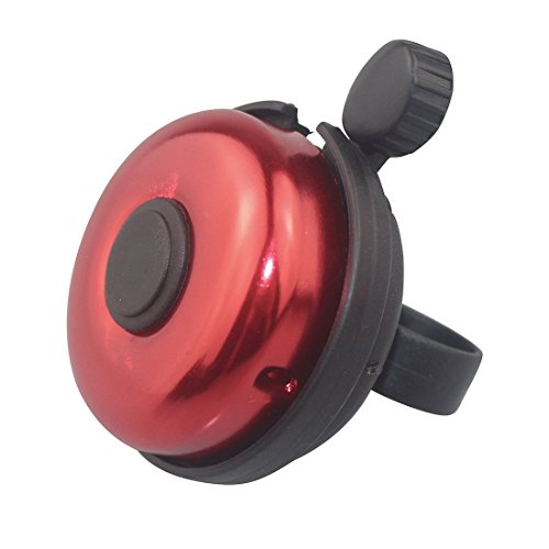 Kanchimi Aluminum Bicycle Bike Bell (6 Colors) Crisp Loud Clear Sound Anti Rust Fit for Mountain Bike Road Bike 20-22mm handlebars (Red)
