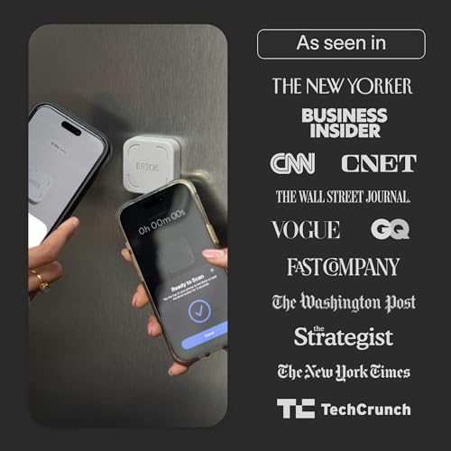 The Brick Phone Access Blocker Device for Cell Phones - Subscription-Free Phone Lock, Limits Smartphone Access, Reduces Screen Time & Improves Focus - High-Grade Magnet & Anti-Slip Silicone