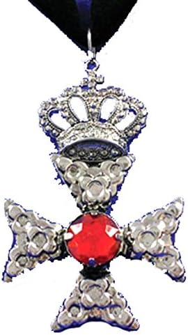 Cross & Crown Antique Silver Costume Pendant