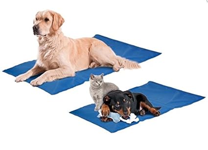 Hunde Kühlmatte Kühlkissen Blau Liegematte Hundematte Matte Hunde Matratze Kühldecke Blau -Kühlung ohne Kühlschrank-