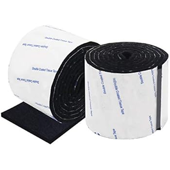 Shintop Felt Tape DIY Adhesive Heavy Duty Felt Strip Roll Cut into Any Shape to Protect Your Hardwood and Laminate Flooring, 1.96 x 39.3 Inches (Pack of 2, Black)