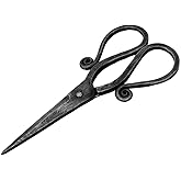 Hand Forged Spiral Medieval Scissor Wrought Iron Handmade Vintage Scissor Blacksmith Craft Scissor for Classic Look Black Ant
