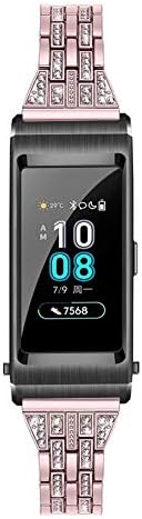 earlyad For Huawei TalkBand B5 Stainless Steel Diamond Replacement Strap Sports Business Wristband