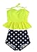 Sandbank Women's Stripes Polka Dots Padded Halter Tankini High Waisted Swimsuit