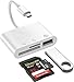 USB C to SD Card Reader, 3 in 1 USB C to USB OTG Adapter, Type C Micro SD Card Adapter, USB Camera Connection Kit for New iPad Pro 11"/12.9" 2018, MacBook Pro, ChromeBook, XPS and More primary