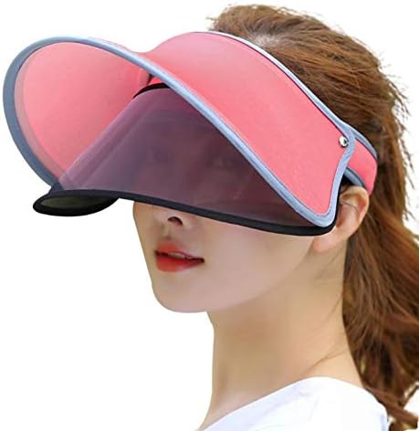 Women Summer Ice Silk Open Top Double Visor Sun Hat Clip-On Adjustable Wide Brim Anti-Uv Cycling Outdoor Sports Beach Cap
