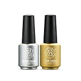 Sexy Mix Soak Off LED UV Gel Nail Polish - No Wipe Top Coat and Base Coat Kit Set 0.24 OZ