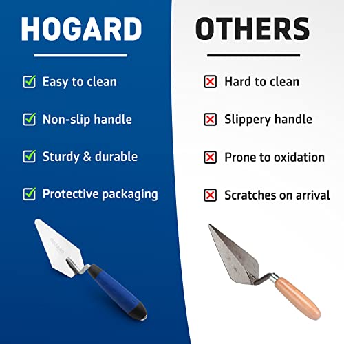 HOGARD 5" Pointing Bricklayer Trowel Premium Stainless Steel, with