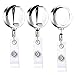 KUUQA Heavy Duty Metal Retractable Badge Reels with Belt Clip for Keys, ID Badges(3 Pack)