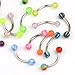 20pcs lot Tragus Balls Ball Eyebrow Rings Stainless Steel Barbell Curved Bars