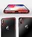 ka tike Compatible for iPhone X/XS Case, Electroplated Frame Ultra Thin Slim Fit Soft Silicone TPU Cover 5.8 inch (#1-Red)