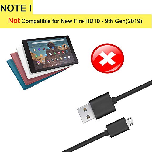 2 Pack Kindle Fire Charger Cord, Extra Long Compatible Amazon Fire