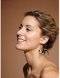 Tatuo 2 pares de pendientes de acrílico moteado bohemio declaración pendientes de resina gota colgante oreja joyas para mujeres regalo del día de San Valentín