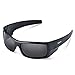 Duduma Tr601 Polarized Sports Sunglasses for Baseball Cycling Fishing Golf Superlight Frame(139 Black matte frame with black lens)