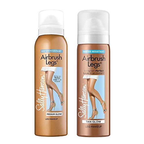 Sally Hansen Airbrush Legs Leg Makeup Spray, Tan Glow and Medium Glow