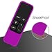 Fintie Protective Case for Apple TV 4K/ HD Siri Remote (1st Gen) - Honey Comb Lightweight Anti Slip Shockproof Silicone Cover for Apple TV 4K 5th 4th Gen Siri Remote Controller, Purple