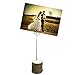 ECHI Wedding Table Card Holder, Real Wooden Base Photo Holder - Suit for Photo,Picture,Memo,Card,Business Card Clip (10PCS)