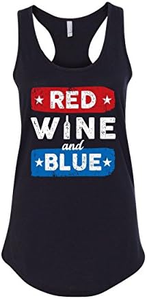 CreateMyTee Red Wine and Blue Ladies Racerback Tank (Small)