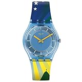 Swatch Men's Gent GS147 Blue Silicone Quartz Watch