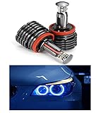 ICBEAMER Fit Auto BMW Canbus Halo Ring Angel Eye Headlight E92 H8 Xenon LED Replace Halogen Bulb Color: Blue