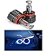 ICBEAMER Fit Auto BMW Canbus Halo Ring Angel Eye Headlight E92 H8 Xenon LED Replace Halogen Bulb Color: Blue