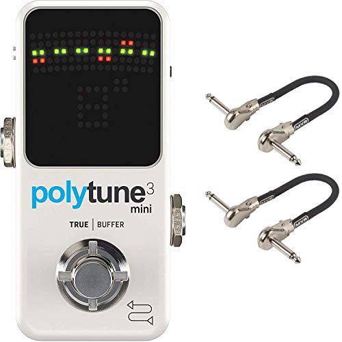 TC Electronic Polytune 3 Mini Bundle with 2 MXR Patch Cables