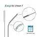 Set of 8 Stainless Steel Straws, 8 Metal Straws + 2 Straw Cleaning Brush, Reusable Straws for 30 oz 20 oz Tumbler, 10.5'' 8.5'' Long 0.25'' Diameter Straws Drinking Reusable