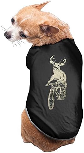 Best DEER On Mountain Bicycle Dog Clothes Dog Sweaters Pet Clothes