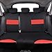 Red Leather & Gaberdine Butterfly Inspiration Car Seat Covers, Universal Car Seat Covers Full Set with Airbag Compatiable, Fit for Vehicles,Cars,Suvs,Vans (Black and Red)