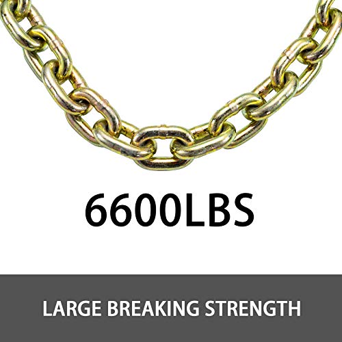 image for BestEquip 2 Pack Grade 70 Chain 3/8Inchx19.7ft (10mmx6m) Heavy Duty Ch