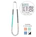 Goobie Baby Sophie Silicone Teething Necklace for Mom to Wear, Safe BPA Free Beads to Chew - Turquoise/Grey/Marble/Peach