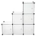 C&AHOME Cube Storage Organizer with Doors, 6-Cube Closet Cabinet, DIY Plastic Modular Bookshelf, Ideal for Bedroom, Living Room, Office, 36.6