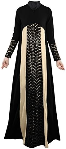 ROMANTIC BEAR Vintage Women Islamic Muslim Maxi Dress