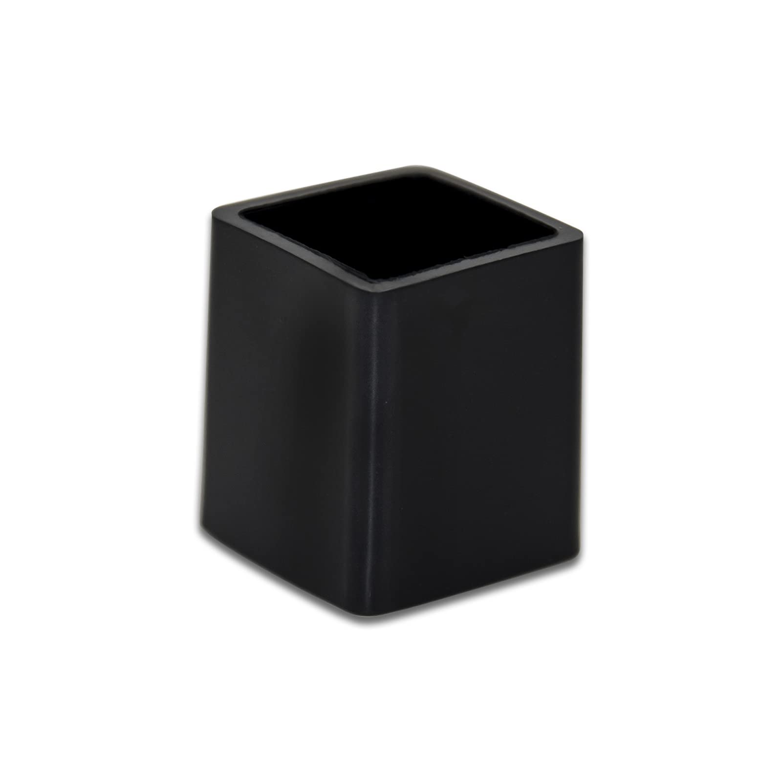 Flyshop 8Pcs Patio Chair Leg Caps Non-Marking PVC Chair Leg Floor Protectors Square Furniture Table Covers, 3/4 Inches x 3/4 Inches, 19mm x 19mm, Black