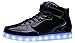 MOHEM ShinyNight High Top LED Shoes Light Up USB Charging Flashing Sneakers Shining Black
