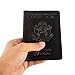 Genuine Leather Passport Holder Travel Wallet RFID Passport Cover Case for Women Men (Black)