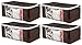 LUXEHOME Natural Thickened Non Woven Coffee Color Under Bed or Closet Storage Boxes, Set of 4