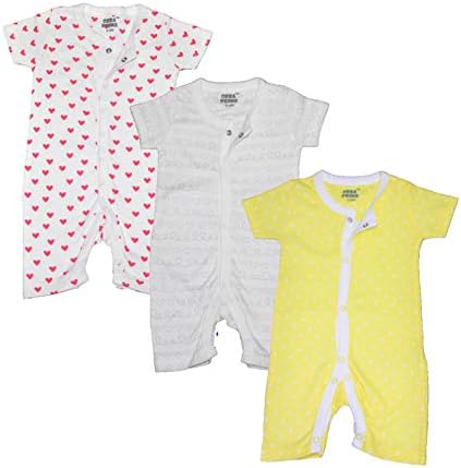 Obra Prima 100% Soft Premium Cotton Romper for Baby: Combo Pack of 3
