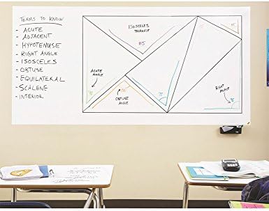 Dry Erase Board - SunJet White Board Stickers for Wall White Board Sheet Decals For Home, Office &amp; Stores Messages Reminder, Eco-Friendly PVC, Suitable for Kids Education &amp; DIY Works, 17.7 X 78.7 inch