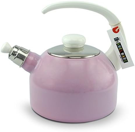 Classic Whistling Kettle ~ Pastel Pink ~ Handmade ~ High Quality Austrian Enamel