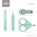 VIBON Light Green Bear Shape Baby Manicure Kit,Safe Baby Bear Nail Clipper,Scissors,Tweezers and Nail File(4 Pcs),Baby Nail Care Set for Newborn,Infant,Toddler,Kids
