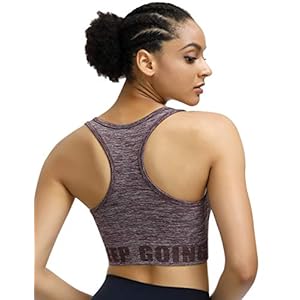 Disbest Yoga-beha, sterke ondersteuning, fitness, training, stretchbeha, bustier, push-up top, sportbeha, zonder beugel…