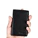 GintaXen Slim Leather ID/Credit Card Holder Bifold Front Pocket Wallet with RFID Blocking - Black
