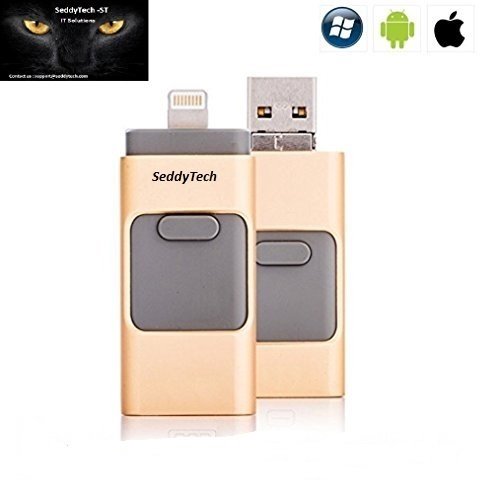 SeddyTech-iPhone USB Flash Drive Adapter 64GB,External Storage Memory Expansion USB Stick OTG Lightning Connector For iPhone iPad iPod, Password Protected